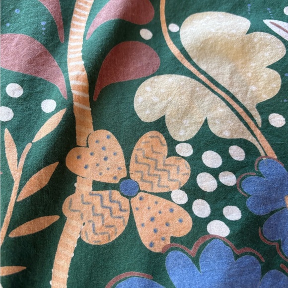 Floral Green and Blue Blouse - Picture 3 of 9